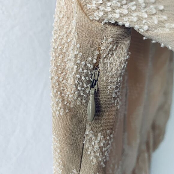 Love & Liberty Dress Long Sleeve Silk Fit and Flare Scoop Neck Blush Size 0 - Picture 11 of 13